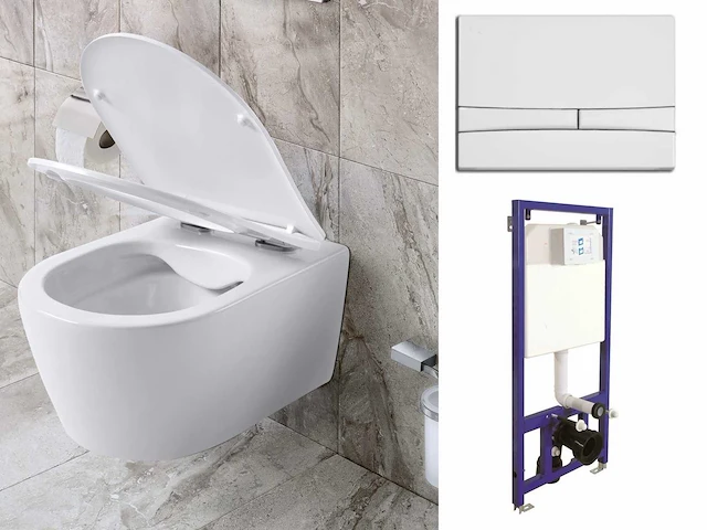 Set inbouwreservoir met wandcloset rim-off + seat - afbeelding 1 van  3