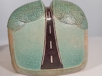 Set keramische kunstwerken, t. manche, doorsnede landschap - afbeelding 2 van  8