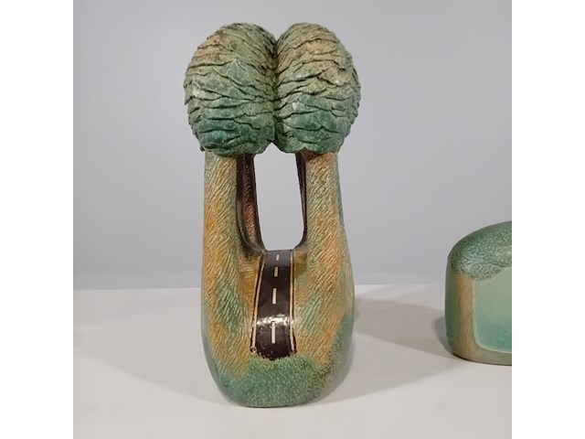 Set keramische kunstwerken, t. manche, doorsnede landschap - afbeelding 3 van  8