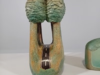 Set keramische kunstwerken, t. manche, doorsnede landschap - afbeelding 3 van  8