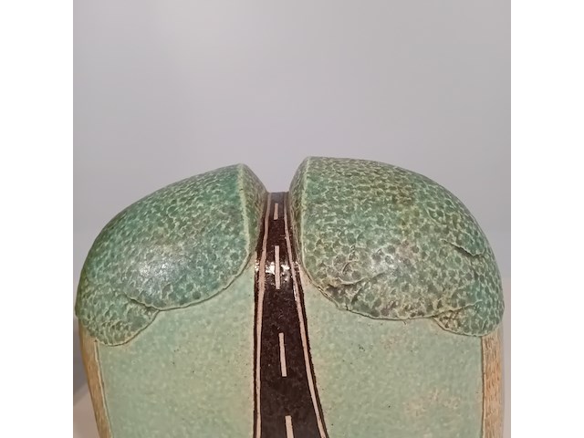 Set keramische kunstwerken, t. manche, doorsnede landschap - afbeelding 7 van  8