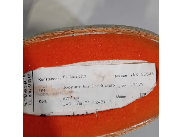 Set keramische kunstwerken, t. manche, doorsnede landschap - afbeelding 8 van  8