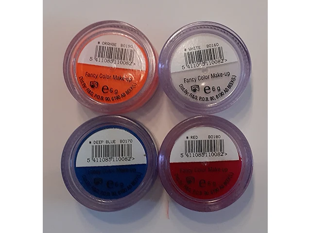 Set smink rood-wit-blauw-oranje - afbeelding 1 van  3