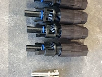 Set solarkabel 25 meter rode + 25 meter zwarte 6mm2 + dc stekkers 4x man en 4x vrouw - afbeelding 6 van  6