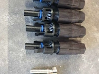 Set solarkabel 25 meter rode + 25 meter zwarte 6mm2 + dc stekkers 4x man en 4x vrouw - afbeelding 6 van  6