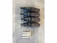 Set solarkabel 25 meter rode + 25 meter zwarte 6mm2 + dc stekkers 4x man en 4x vrouw - afbeelding 6 van  6
