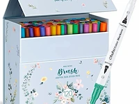 Set v 120 kleuren dubbel tip fineliner+marker - afbeelding 1 van  3