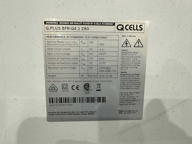 Set van 11 zonnepanelen (280 wp) met solax 3.0k omvormer - afbeelding 4 van  7