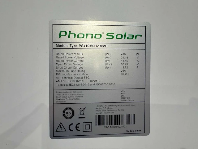 Set van 14 zonnepanelen (410 wp) en 1 saj 5.0k omvormer (1-fase) - afbeelding 5 van  8