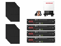 Set van 14 zonnepanelen (435 wp) met 9,6 kw batterij en hybride omvormer - afbeelding 1 van  14