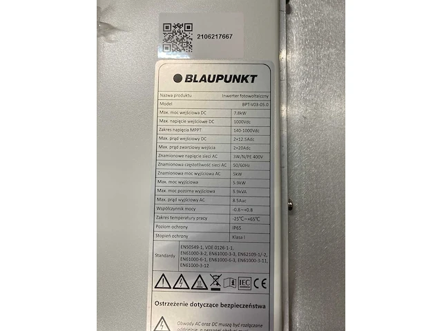 Set van 15 black ja solar jam60s20 375/mr zonnepanelen en 1 blaupunkt bpt-v03-05.0 omvormer (3-fase) - afbeelding 10 van  11