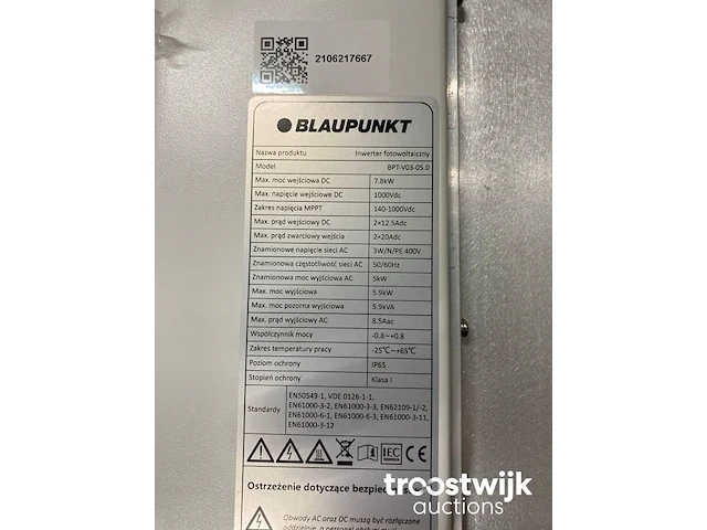 Set van 18 astronergy glas-glas zonnepanelen (310 wp) en 1 blaupunkt bpt-v03-5.0 omvormer - afbeelding 10 van  10