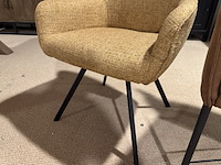 Set van 2 eetkamerstoelen geel/cognac - afbeelding 6 van  6