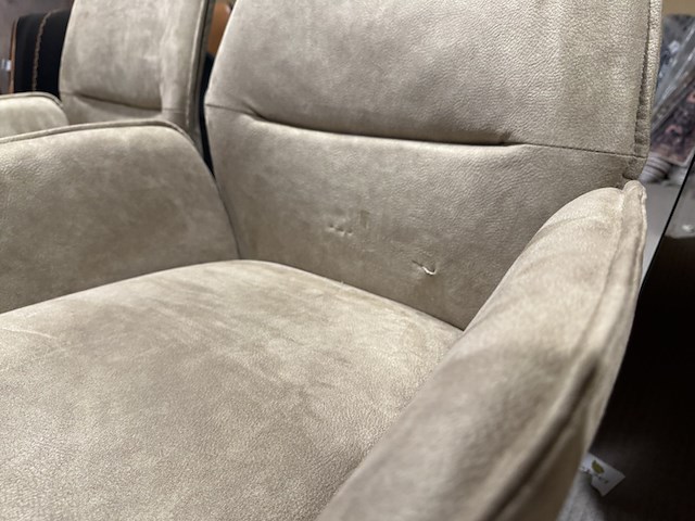 Set van 2 eetkamerstoelen, groen microvezelstof, zwart metalen poten - afbeelding 5 van  5