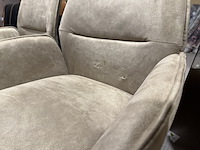 Set van 2 eetkamerstoelen, groen microvezelstof, zwart metalen poten - afbeelding 5 van  5