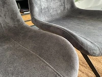 Set van 2 industriële eetkamerstoelen in antraciet antraciet / zwart - afbeelding 7 van  7