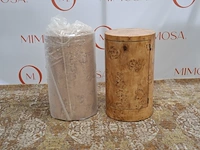 Set van 2 nachtkastjes lemon constant, design by yaniv chen, nightstand, poplar burl - afbeelding 1 van  8