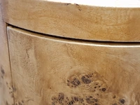 Set van 2 nachtkastjes lemon constant, design by yaniv chen, nightstand, poplar burl - afbeelding 3 van  8