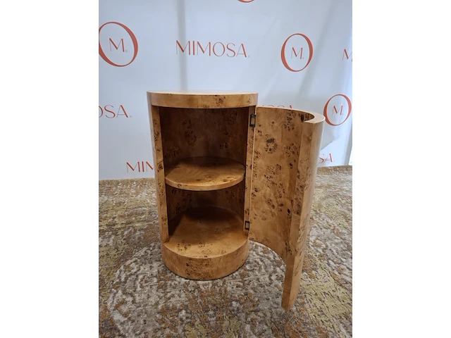 Set van 2 nachtkastjes lemon constant, design by yaniv chen, nightstand, poplar burl - afbeelding 4 van  8