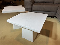 Set van 2 salontafels, wit hout - afbeelding 3 van  4