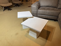 Set van 2 salontafels, wit hout - afbeelding 4 van  4