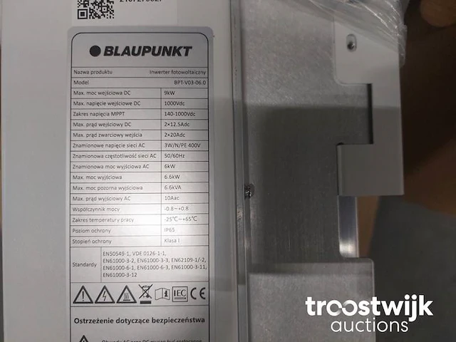 Set van 22 astronergy glas-glas zonnepanelen (310 wp) en 1 blaupunkt bpt-v03-6.0 omvormer - afbeelding 8 van  9