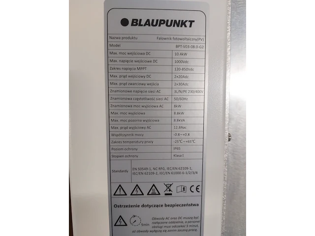 Set van 24 black ja solar jam60s20 375/mr zonnepanelen en 1 blaupunkt bpt-v03-08.0 omvormer (3-fase) - afbeelding 11 van  11