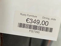 Set van 3 industriële eetkamerstoelen in antraciet rusty furniture, antraciet / zwart - afbeelding 9 van  9