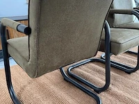 Set van 3 industriële eetkamerstoelen in olive green rusty furniture, groen / zwart - afbeelding 4 van  9
