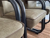 Set van 3 industriële eetkamerstoelen in olive green rusty furniture, groen / zwart - afbeelding 5 van  9