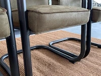 Set van 3 industriële eetkamerstoelen in olive green rusty furniture, groen / zwart - afbeelding 7 van  9