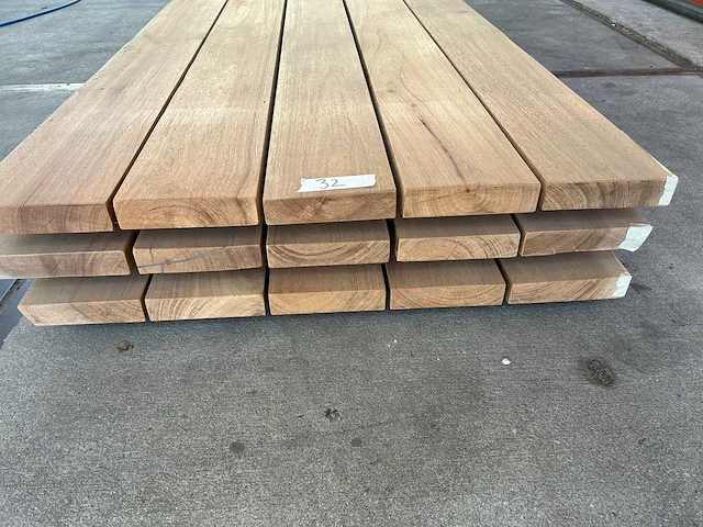 Set van 3 stuks tafelbladen guyana teak (280 x 95) - afbeelding 4 van  6
