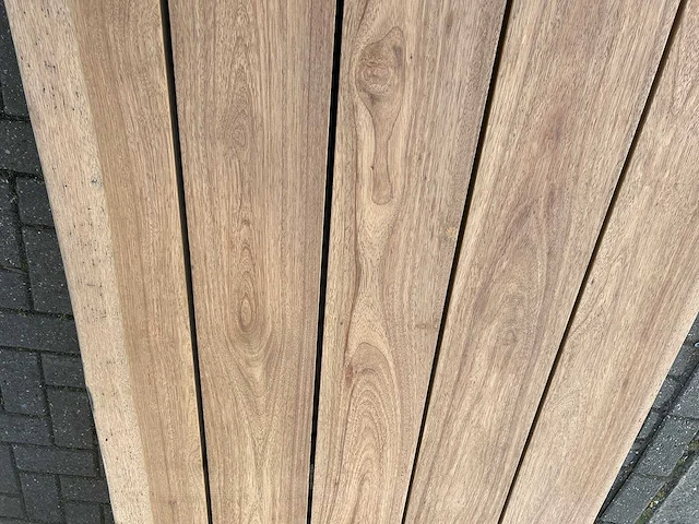 Set van 3 stuks tafelbladen guyana teak (280 x 95) - afbeelding 1 van  6
