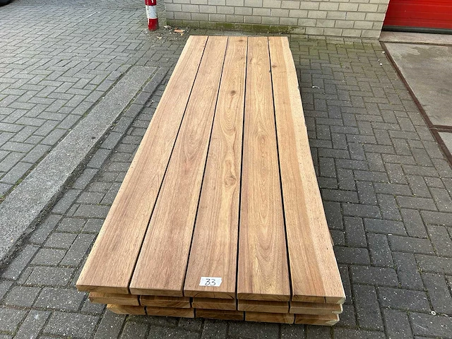 Set van 3 stuks tafelbladen guyana teak (280 x 95) - afbeelding 2 van  6