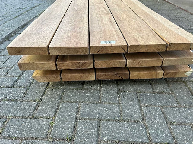 Set van 3 stuks tafelbladen guyana teak (280 x 95) - afbeelding 5 van  6