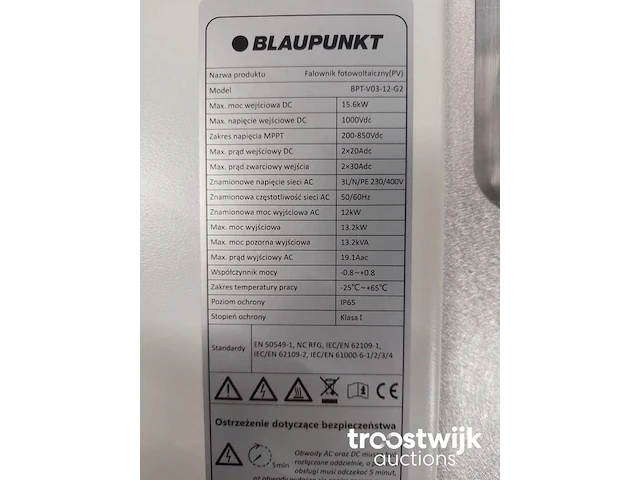 Set van 32 full black longi (425 wp) zonnepanelen en 1 blaupunkt bpt-v03-12.0 omvormer (3-fase) - afbeelding 2 van  13