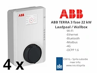 Set van 4 abb wallbox / laadpaal - terra ac wall t2 3f 32a 4g - afbeelding 1 van  9