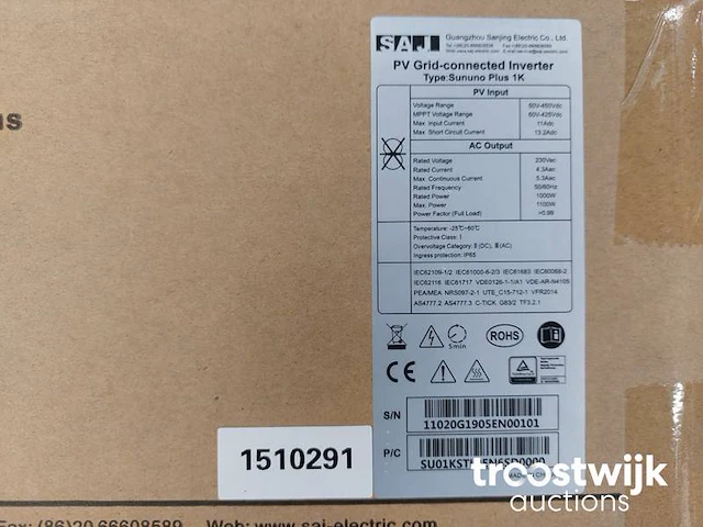 Set van 4 csun 285-60p zonnepanelen en 1 saj 1.0 omvormer - afbeelding 10 van  11