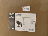 Set van 4 eetkamerstoelen, army microvezelstof, zwart metalen onderstel - afbeelding 5 van  5