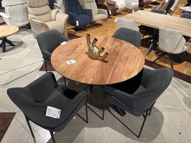 Set van 4 eetkamerstoelen, label51, dexter, moss - afbeelding 4 van  5