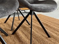 Set van 4 industriële eetkamerstoelen in antraciet antraciet / zwart - afbeelding 6 van  6
