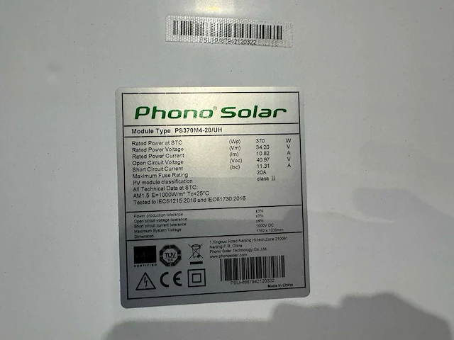 Set van 4 zonnepanelen (370 wp) en 1 solis 1.5k omvormer (1-fase) - afbeelding 5 van  8