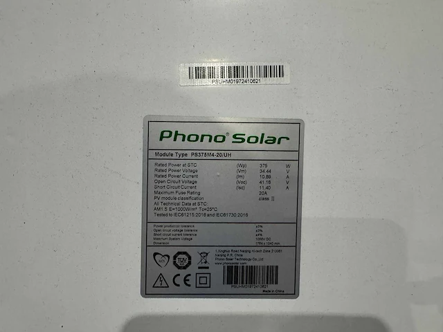 Set van 4 zonnepanelen (375 wp) en 1 solis 1.5k omvormer (1-fase) - afbeelding 5 van  8