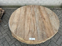 Set van 5 stuks eiken tafelbladen rond - afbeelding 1 van  4