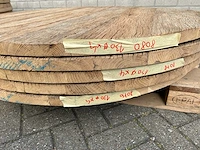 Set van 5 stuks eiken tafelbladen rond - afbeelding 4 van  4