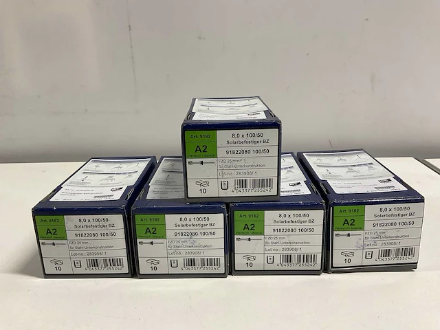 Set van 50 ibc topfix2000 rvs zelfdraadsnijdende stokbouten tbv zonnepanelen (8/m10x100/50) - afbeelding 3 van  4