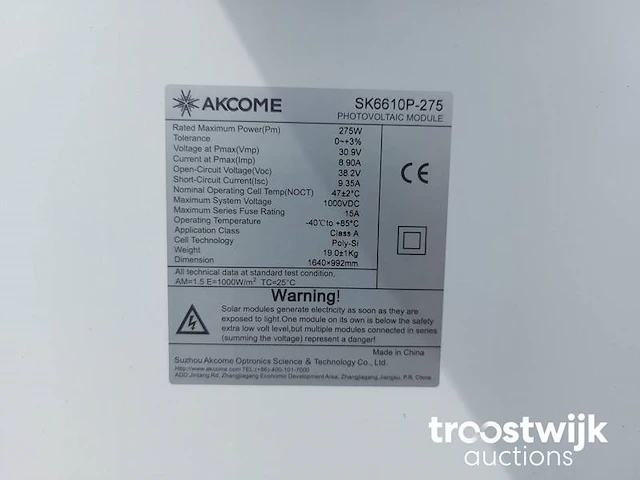 Set van 6 akcome sk6610p-275 zonnepanelen en 1 aeg as-ir01-1500 omvormer - afbeelding 5 van  6
