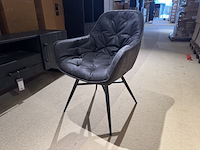 Set van 6 eetkamerstoelen, antraciet - afbeelding 1 van  5