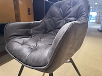 Set van 6 eetkamerstoelen, antraciet - afbeelding 3 van  5