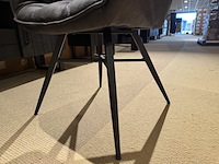 Set van 6 eetkamerstoelen, antraciet - afbeelding 4 van  5